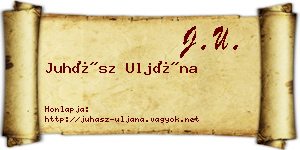 Juhász Uljána névjegykártya